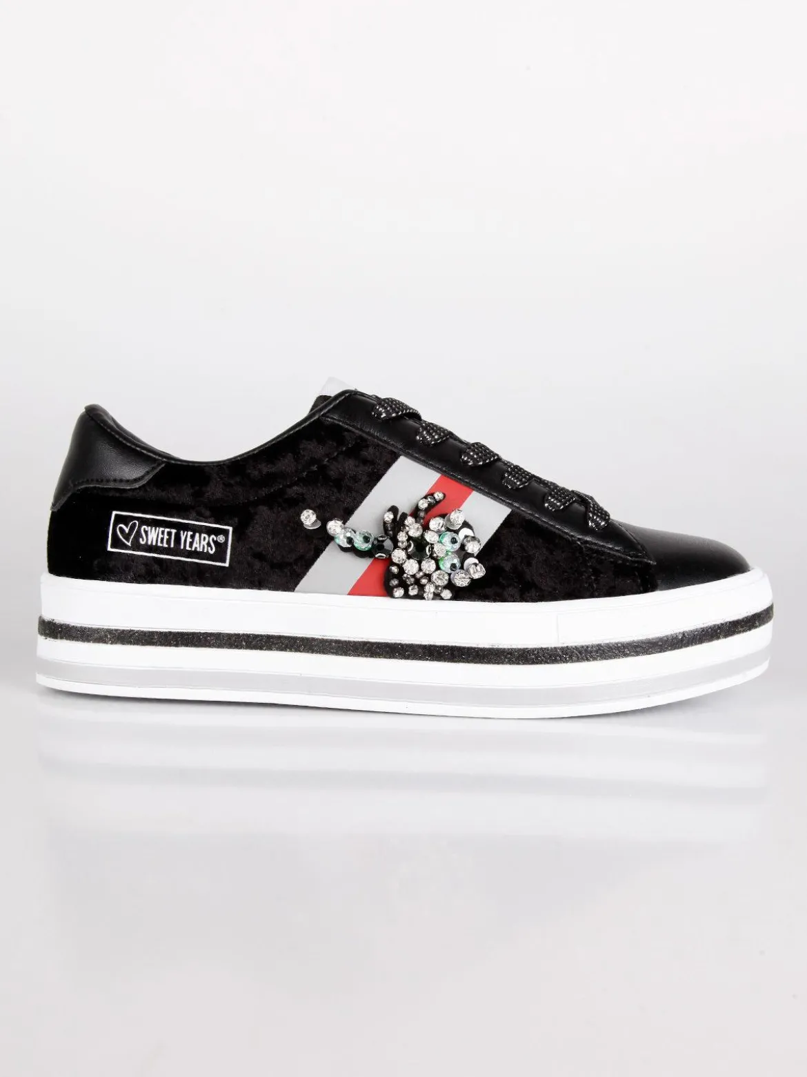 Sweet Years Sneakers nere in velluto