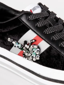Sweet Years Sneakers nere in velluto