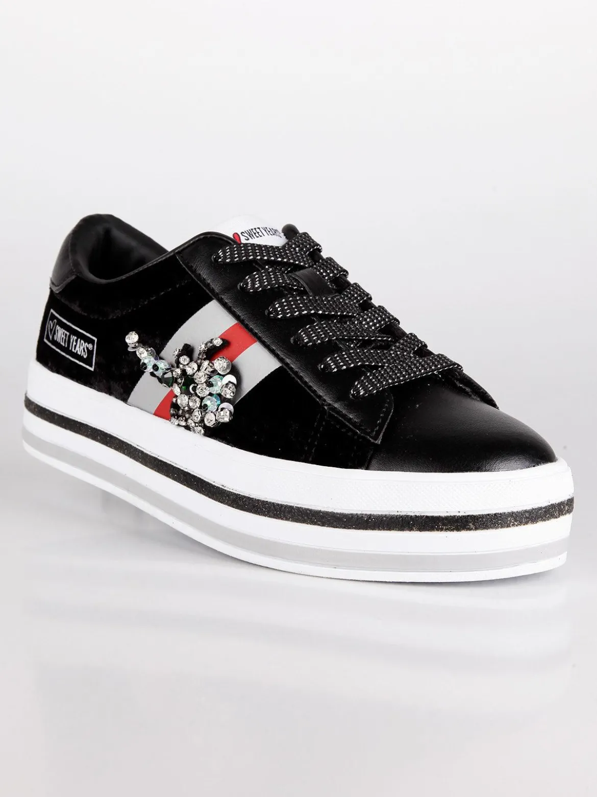 Sweet Years Sneakers nere in velluto