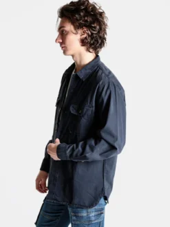 The People Rep Giacca camicia casual da uomo in cotone con bottoni