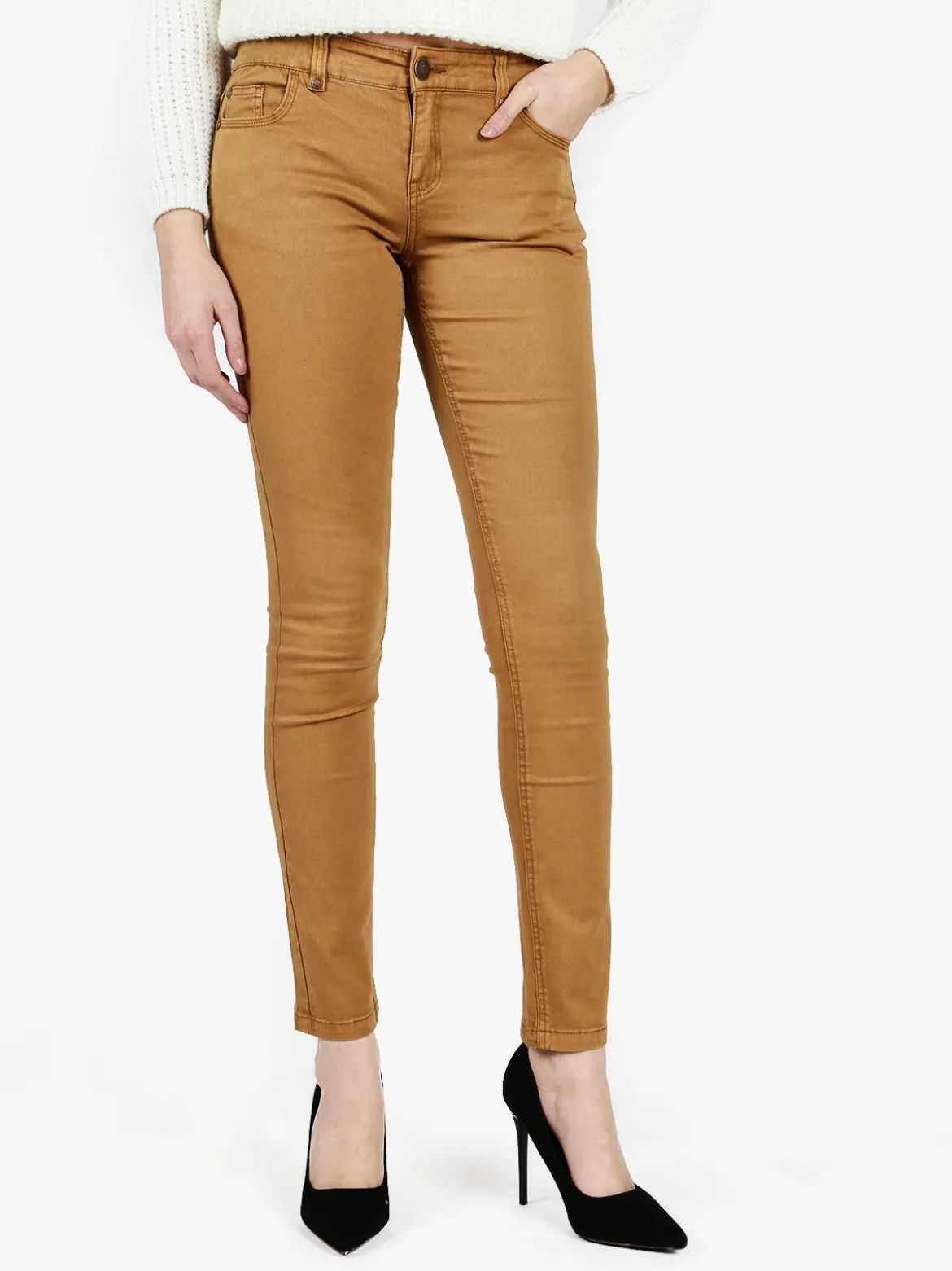 The People Rep Pantaloni 5 tasche in cotone slim fit