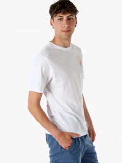 The People Rep T-shirt da uomo in cotone con stampa davanti e dietro - bianco
