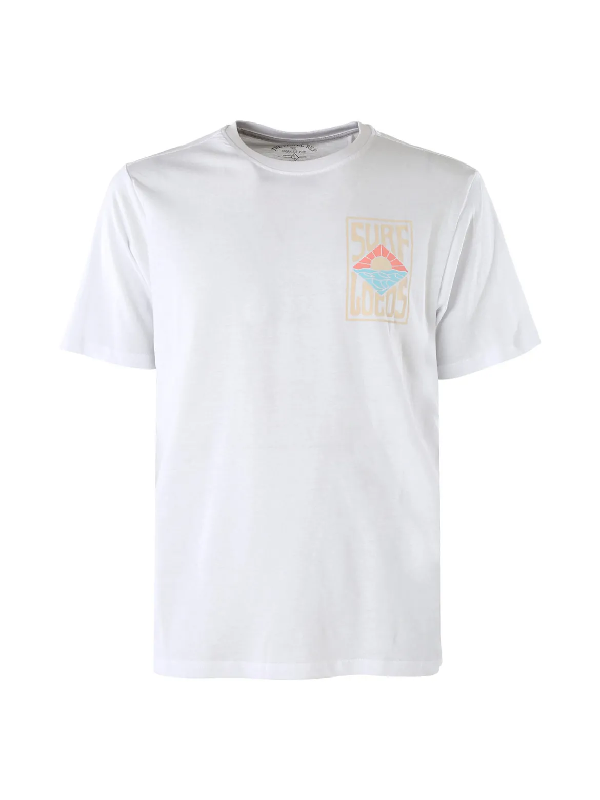The People Rep T-shirt da uomo in cotone con stampa davanti e dietro - bianco