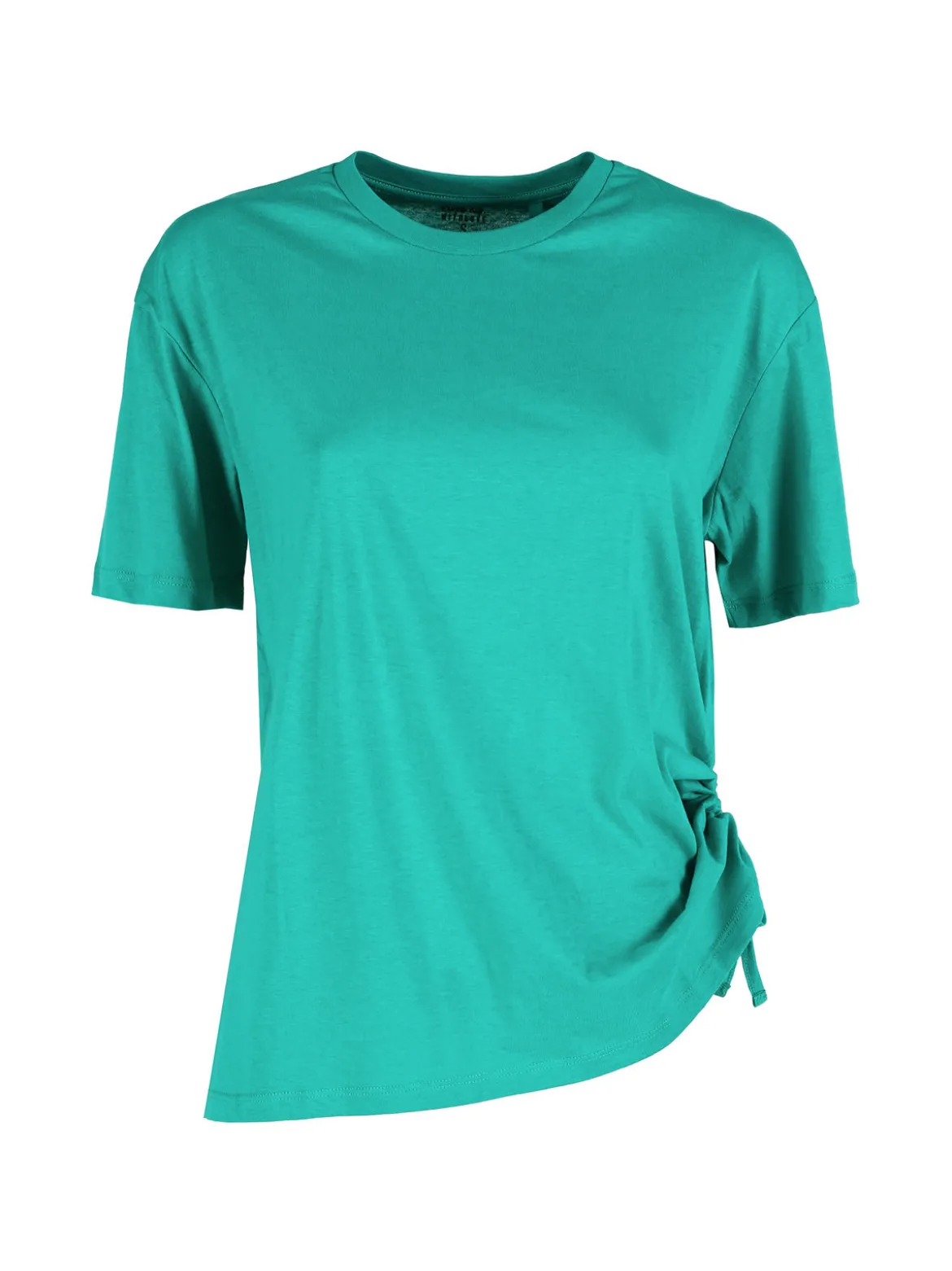 The People Rep T-shirt donna in cotone con arricciatura laterale