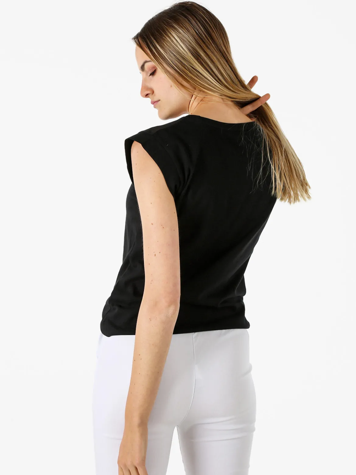 The People Rep T-shirt donna in cotone con ricamo - nero