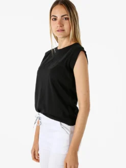 The People Rep T-shirt donna in cotone con ricamo - nero
