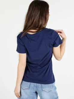 The People Rep T-shirt donna in cotone con scollo a V e stampa scritta