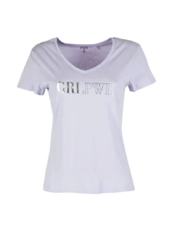 The People Rep T-shirt donna in cotone con scollo a V e stampa scritta