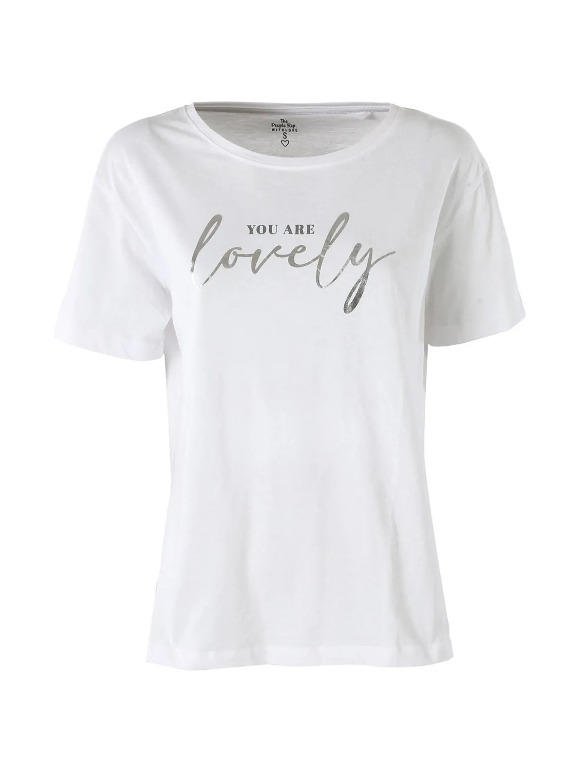 The People Rep T-shirt donna in cotone con stampa - bianco