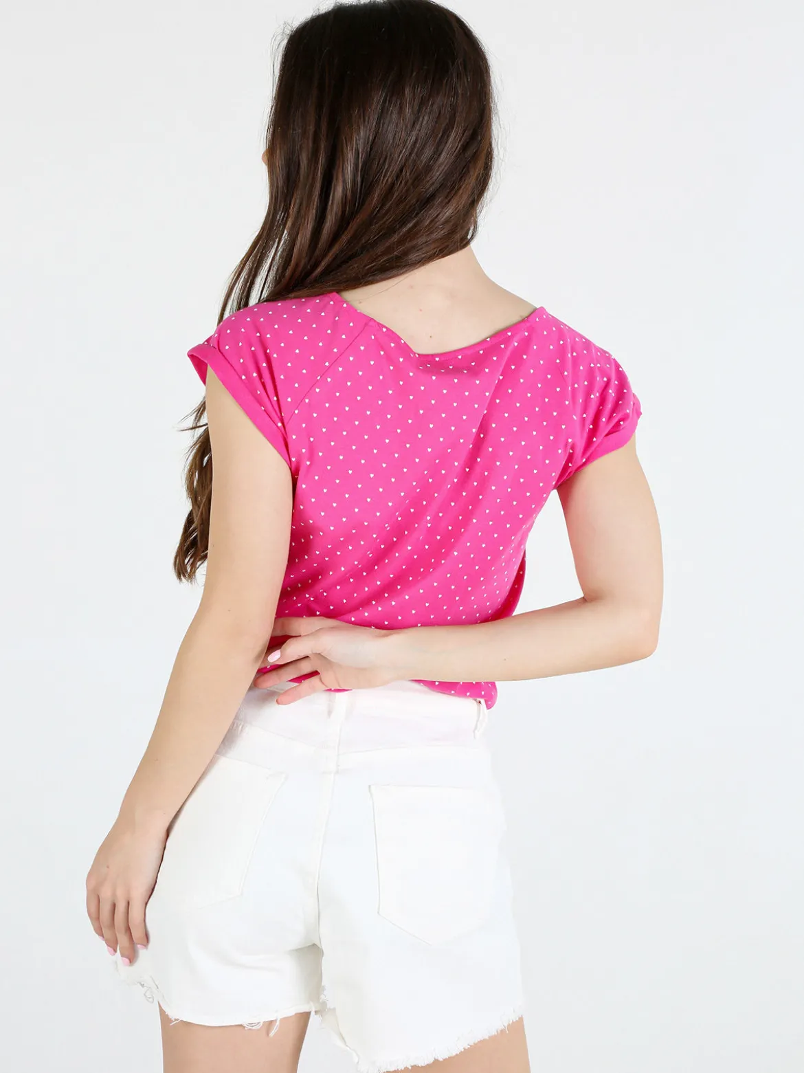 The People Rep T-shirt donna in cotone con stampa cuori
