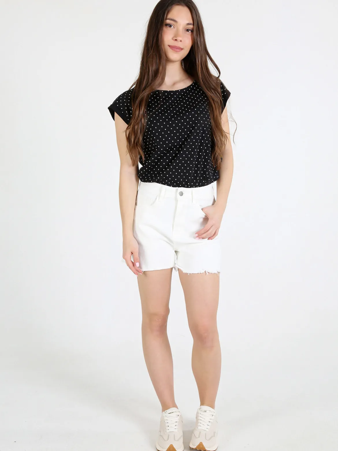 The People Rep T-shirt donna in cotone con stampa cuori