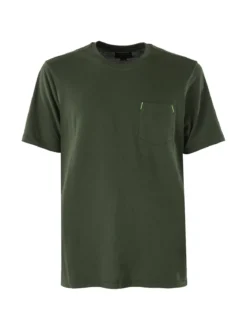 The People Rep T-shirt in cotone da uomo con taschino frontale - militare