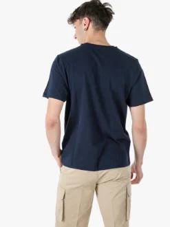 The People Rep T-shirt in cotone da uomo con taschino frontale - blu scuro