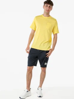 The People Rep T-shirt in cotone da uomo con taschino - giallo