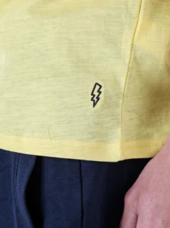 The People Rep T-shirt in cotone da uomo con taschino - giallo
