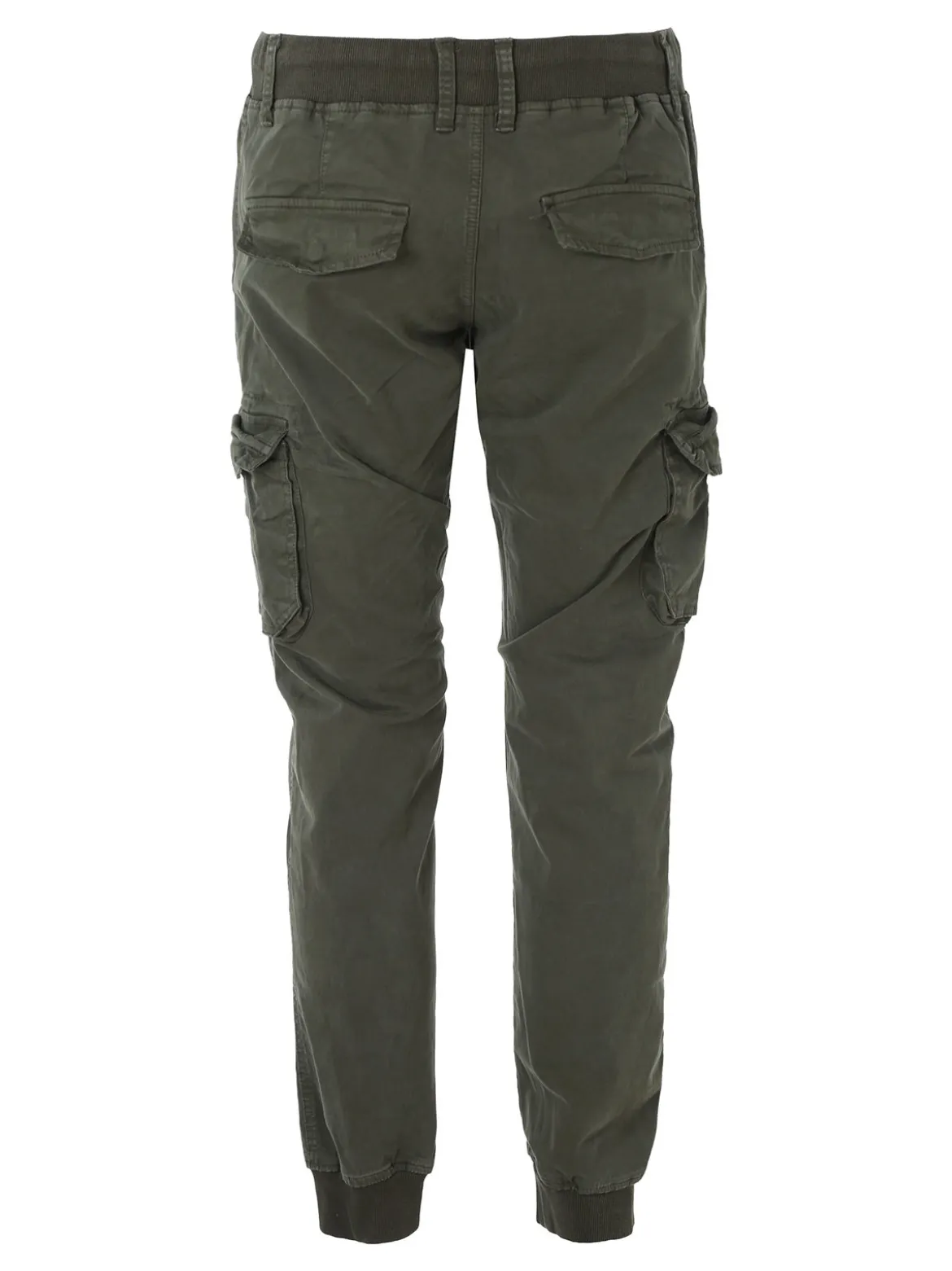 Tmk Pantaloni cargo da uomo in cotone con polsini - militare