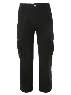 Tony Backer Pantaloni cargo da uomo a gamba dritta - nero