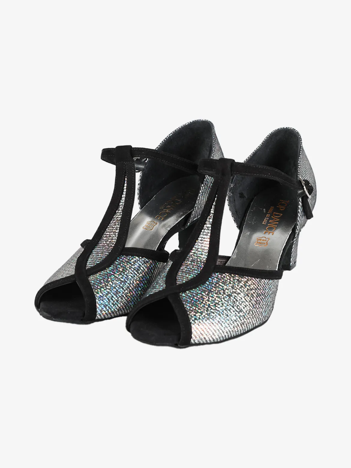 Top Dance Shoes Scarpe da ballo donna in pelle con puntale aperto