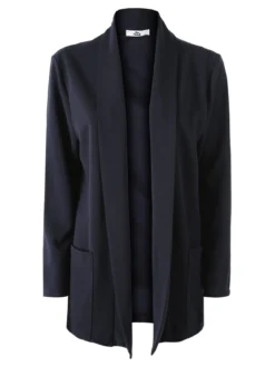 Top Trendy Blazer donna aperto - blu scuro
