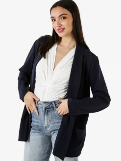 Top Trendy Blazer donna aperto - blu scuro