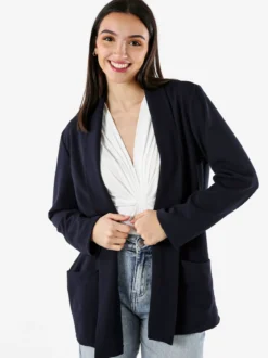 Top Trendy Blazer donna aperto - blu scuro