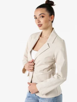 Top Trendy Blazer donna mono bottone - beige