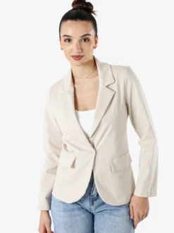 Top Trendy Blazer donna mono bottone - beige