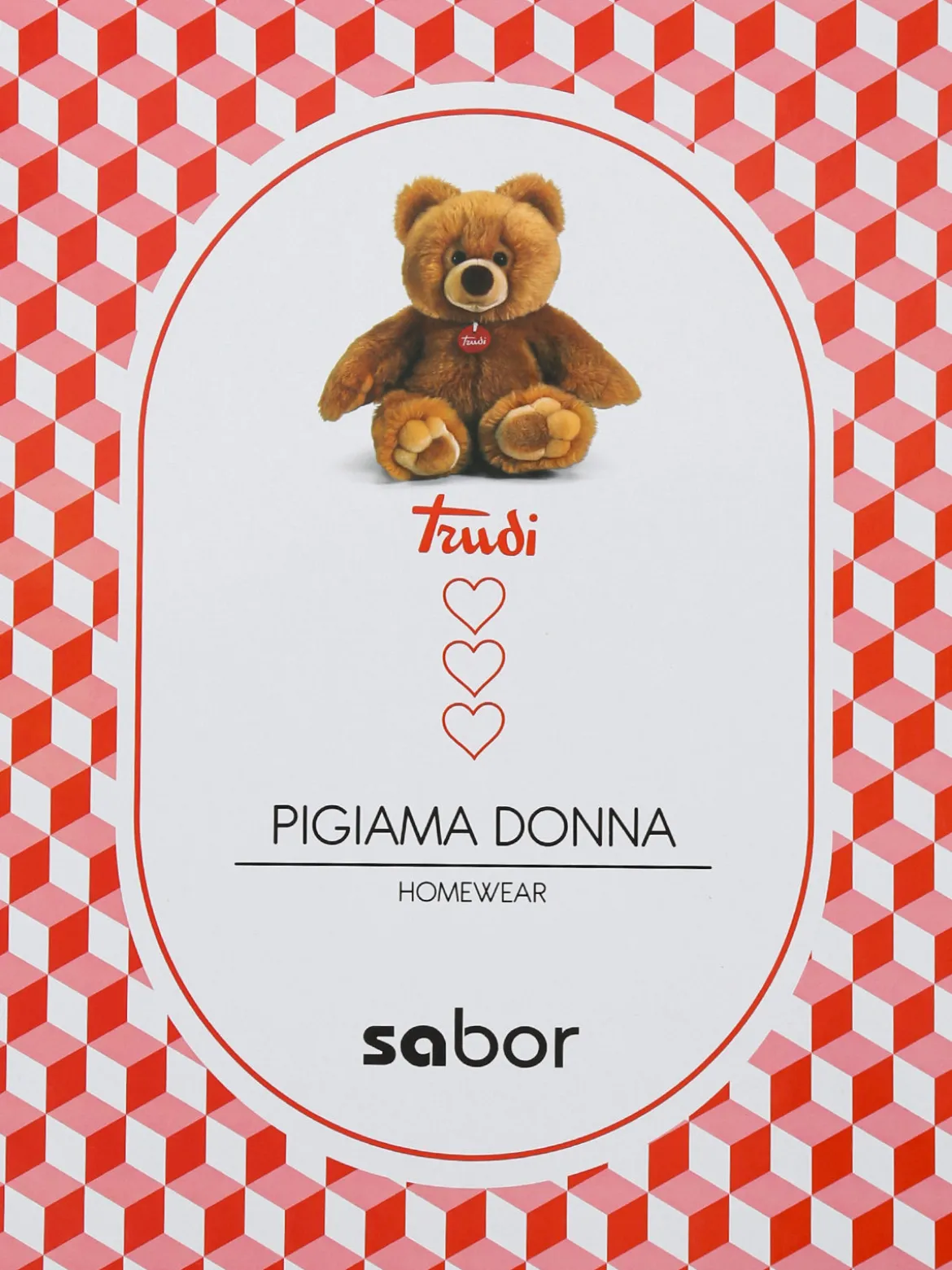 Trudi Pigiama donna a maniche corte con pinocchietto in cotone - bianco