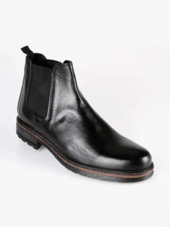 Tusichevali Stivaletti chelsea in pelle nero