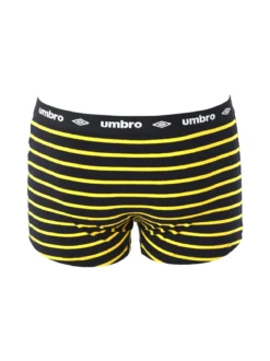 Umbro Boxer da uomo rigati in cotone elasticizzato - giallo