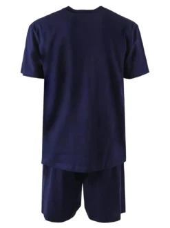 Umbro Completo corto da uomo 2 pezzi in cotone con logo - blu scuro