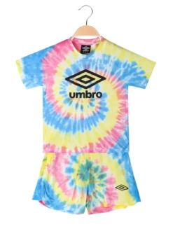 Umbro Completo corto 2 pezzi in cotone da ragazza con t-shirt e shorts