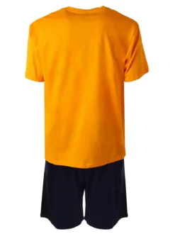 Umbro Completo corto sportivo da uomo in cotone con t-shirt e bermuda - arancione