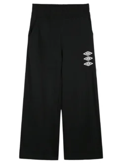 Umbro Completo tuta 2 pezzi da ragazza con felpa cropp e pantaloni a zampa - bianco