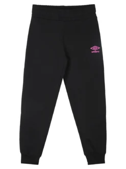 Umbro Completo tuta 2 pezzi da ragazza con interno felpato e stampa logo - nero