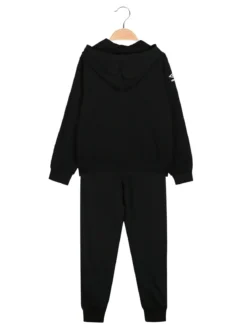 Umbro Completo tuta 2 pezzi da ragazzo in cotone con cappuccio - nero