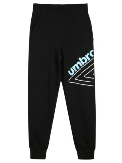 Umbro Completo tuta 2 pezzi da ragazzo in cotone con cappuccio - nero