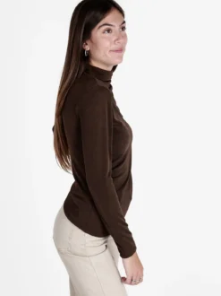 Unique Maglia donna accollata a maniche lunghe