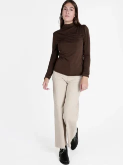 Unique Maglia donna accollata a maniche lunghe