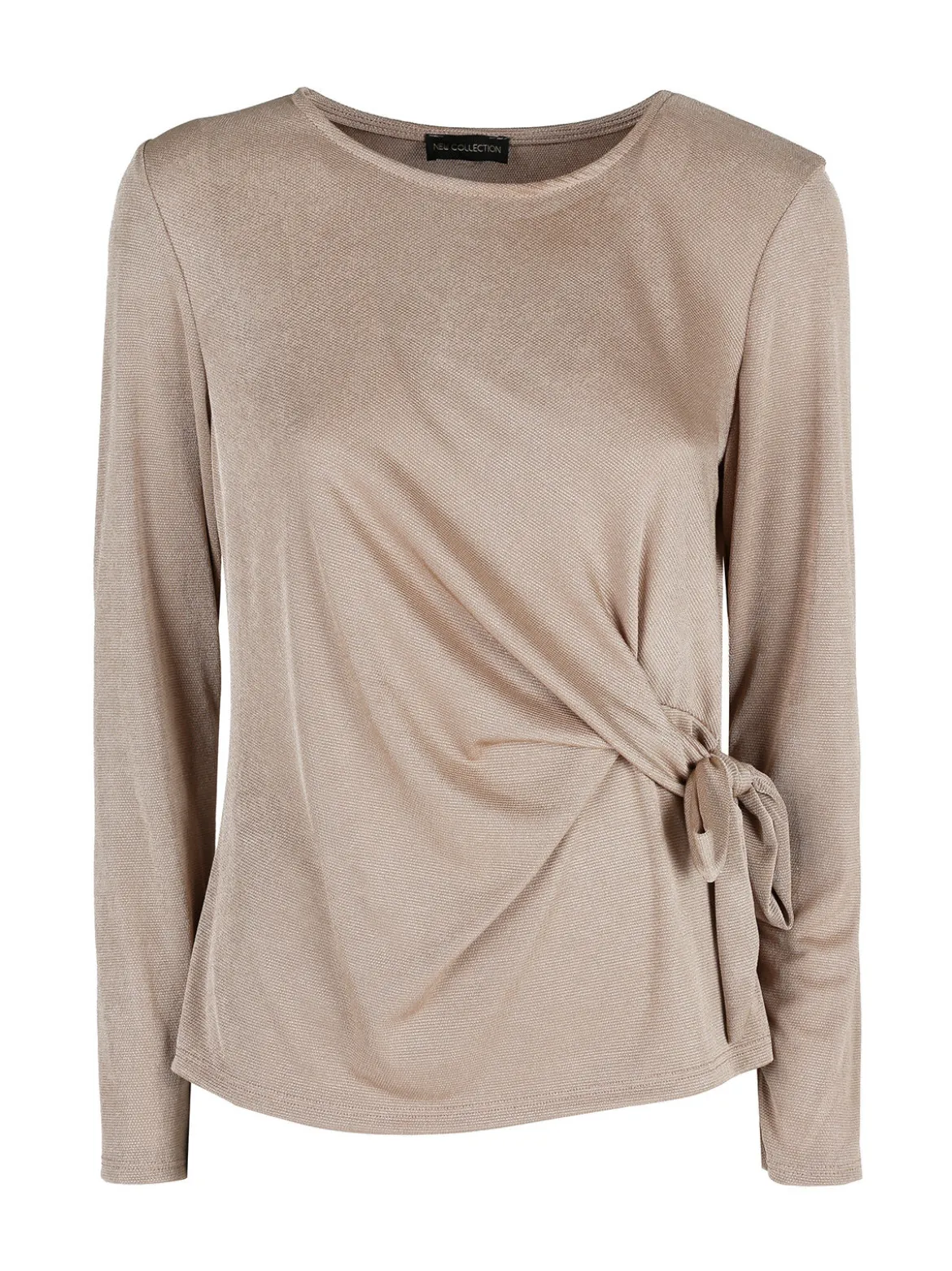 Unique Maglia donna a maniche lunghe annodata sul davanti