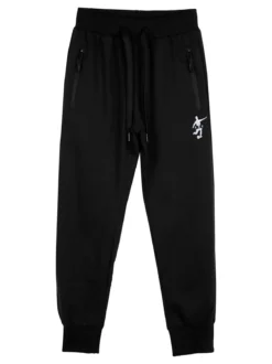 Urchin Pantaloni tuta da bambino con coulisse e polsini - nero