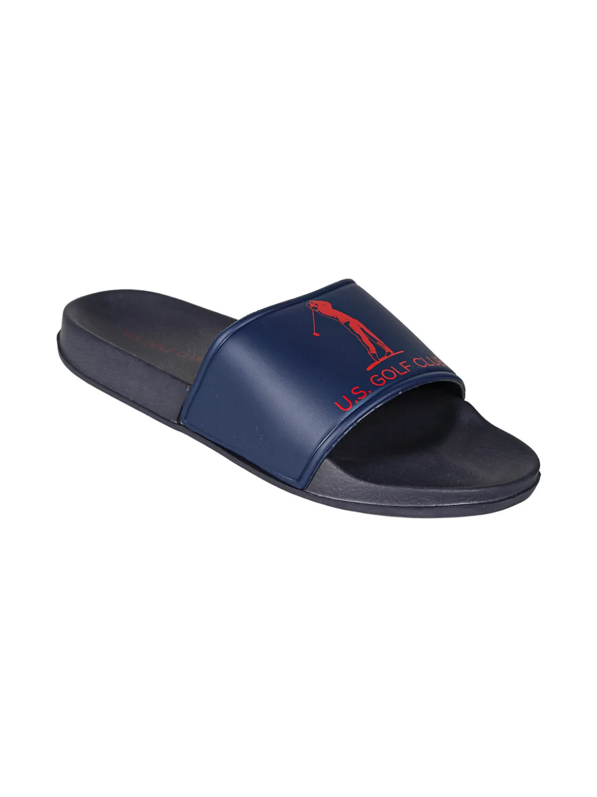 U.S. Golf Club Ciabatte da uomo in gomma con fascia larga - blu scuro