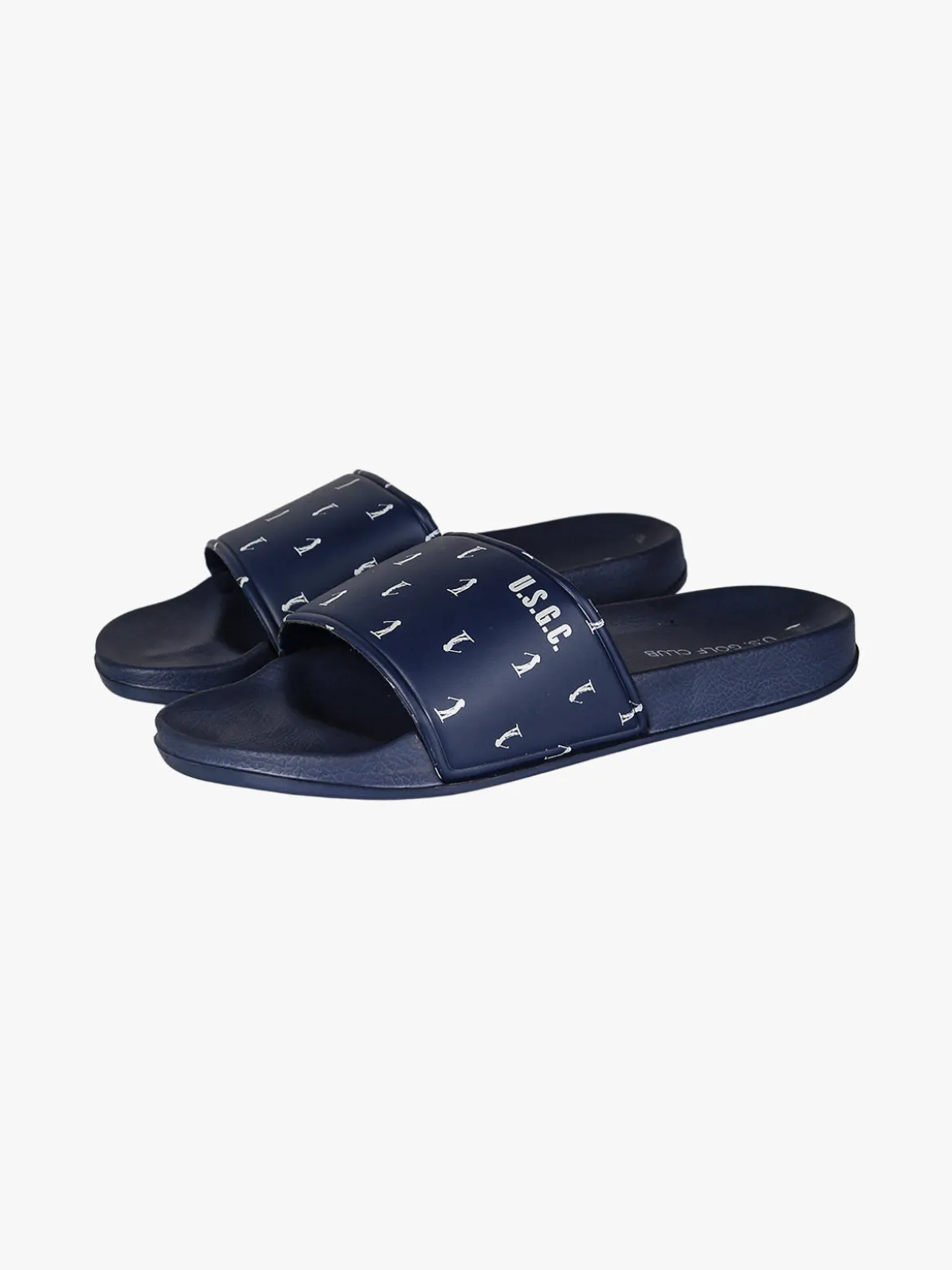 U.S. Golf Club Ciabatte in gomma da uomo a fascia larga - blu scuro