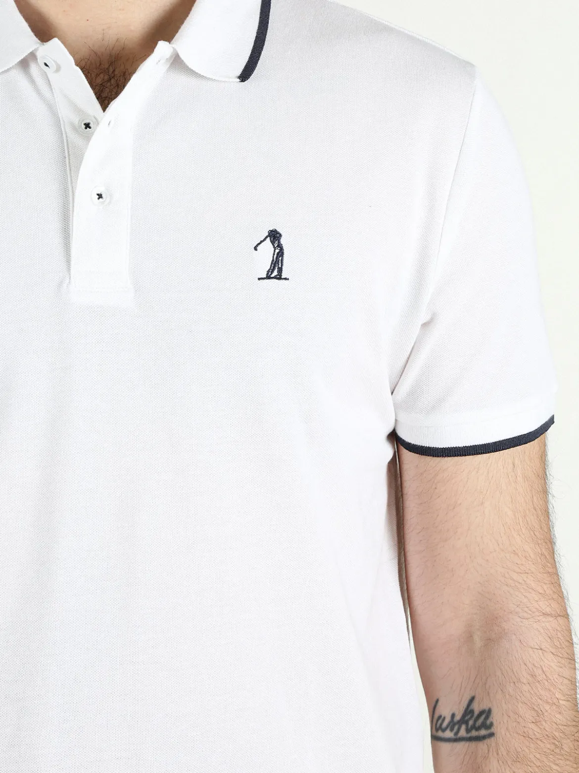 U.S. Golf Club Polo da uomo a maniche corte in cotone