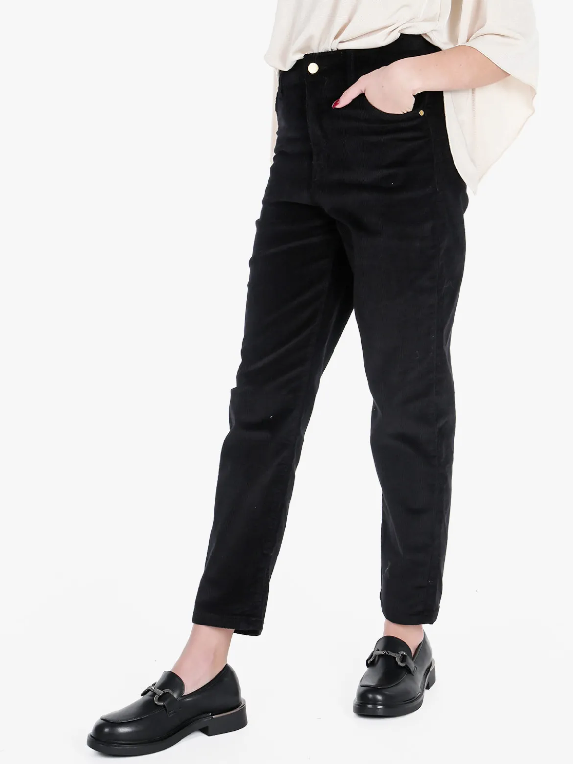 Vale Denim Pantaloni donna in velluto a coste