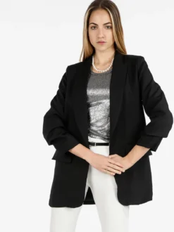 Vanita Blazer donna aperto con maniche arricciate