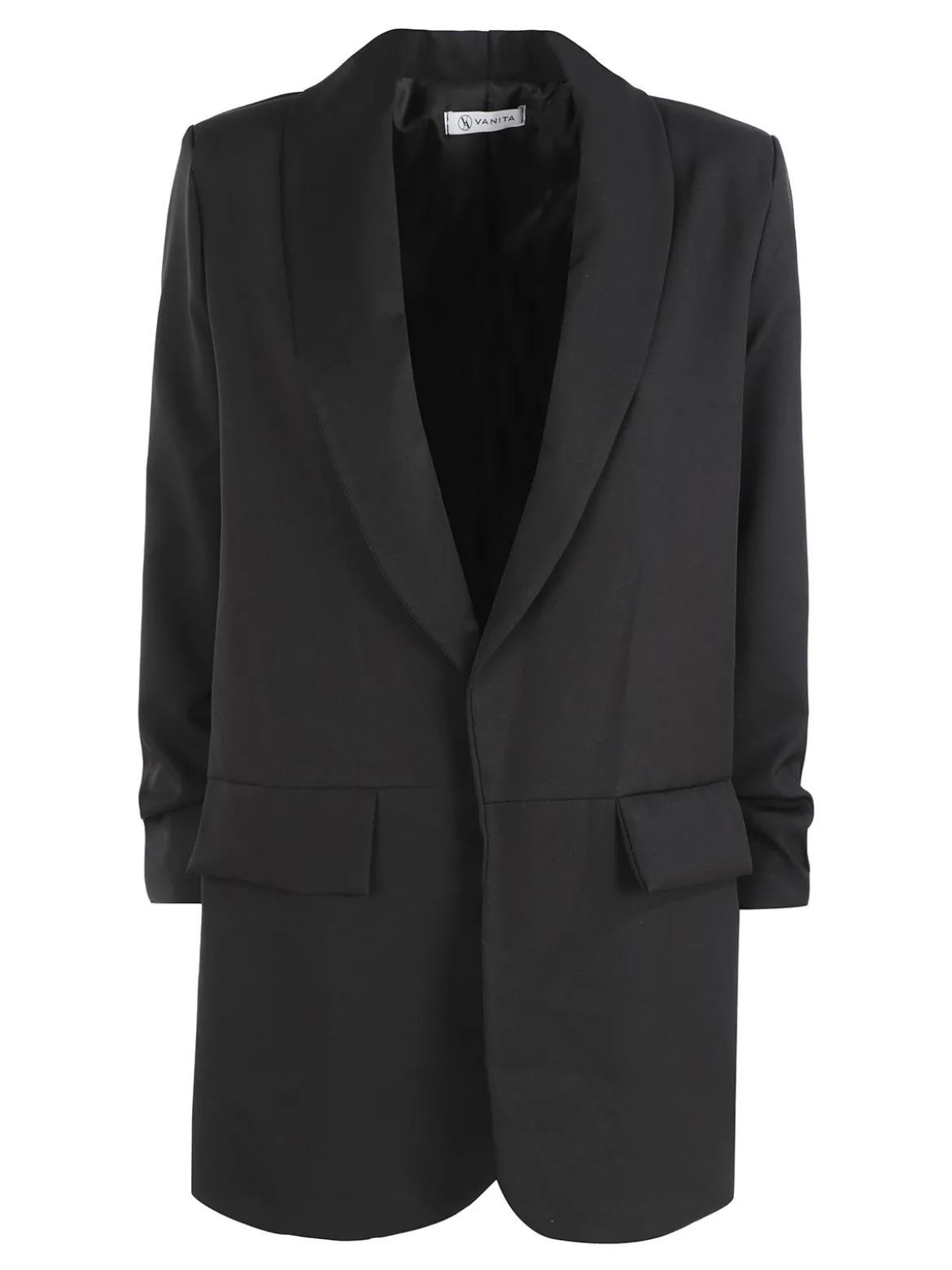 Vanita Blazer donna aperto con maniche arricciate