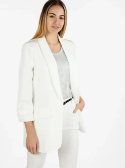 Vanita Blazer donna aperto con maniche arricciate