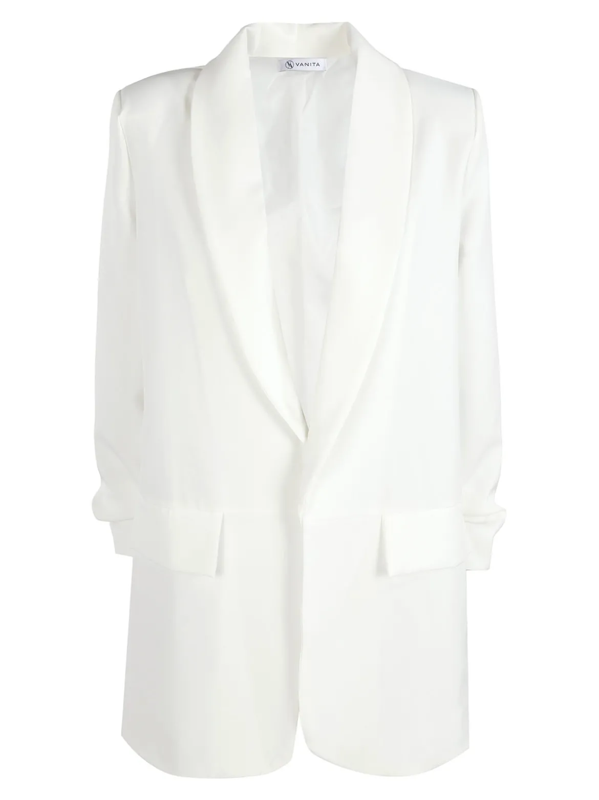 Vanita Blazer donna aperto con maniche arricciate