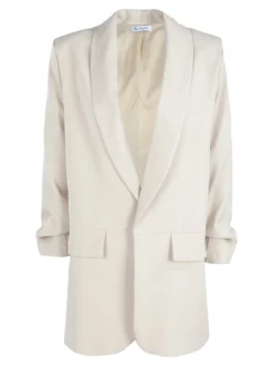 Vanita Blazer donna aperto con maniche arricciate